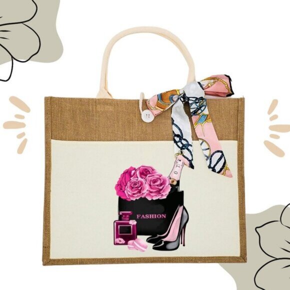 Customizable Eco Friendly Canvas Tote | Reusable Shoulder Bag | Travel, Grocery - Picture 7 of 11